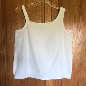 White Tank Top- offset style straps